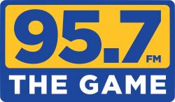 KGMZ-FM "95.7 The Game" logo