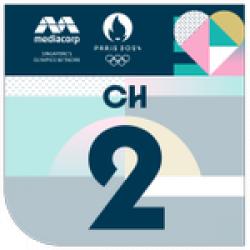 Mediacorp Paris 2024 Channel 2 (Singapore) logo