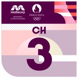 Mediacorp Paris 2024 Channel 3 (Singapore) logo